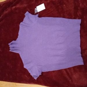 Liz & CO short sleeve purple turtleneck